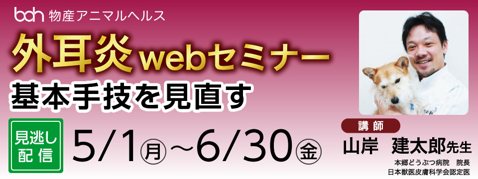【見逃し配信】外耳炎webセミナー 基本手技を見直す